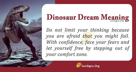 dream dictionary dinosaur